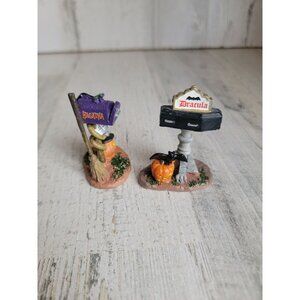 Lemax monster mailboxes Dracula vampire hagatha witch spooky town